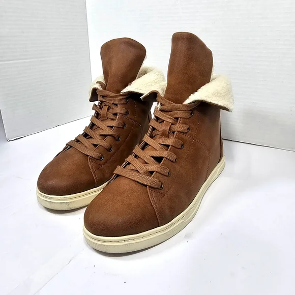 Indigo Brown Ankle Boots with Cream Lining - Picture 1 of 12